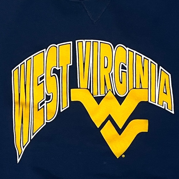 West Virginia Mountaineers NCAA Collegiate Football 1980s Crewneck Sweatshirt - Picture 2 of 4